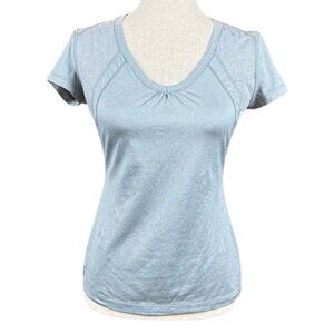 ATHLETA GRAY ATHLETIC TEE, SIZE XS